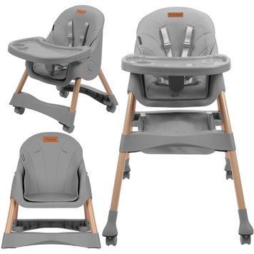 Стільчик для годування Kidwell KARIMI Grey 23868 фото