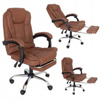 Офісне крісло з підставкою для ніг Hanert Ergo Dark Brown 78572 фото