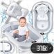 Дитяча ванна складна з подушкою, термометром Hanert KinderBad Grey 78158 фото 1