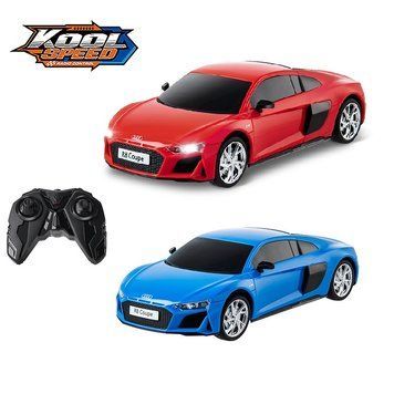 Машинка на радіокеруванні "Audi R8 Coupe" на батарейках синя/червона (37,2x17x12 см)/Kool Speed DHTRC10506GN фото