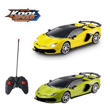 Машинка на радіокеруванні "Lamborghini" на батарейках оливкова/жовта (25,2x12x10 см)/Kool Speed DHTRC10503N фото