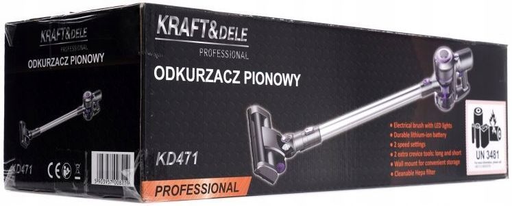 Вертикальний пилосос акумуляторний Kraft Dele KD471 0,8л (Польща) 2022454553 фото