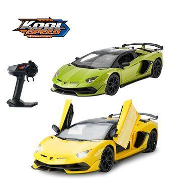 Машинка на радіокеруванні "Lamborghini" на батарейках оливкова/жовта (44,5x21,5x18,5 см)/Kool Speed DHTRC10578 фото