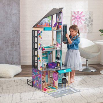 Ляльковий дерев'яний будиночок KidKraft Bianca City Life 65989 10644 фото