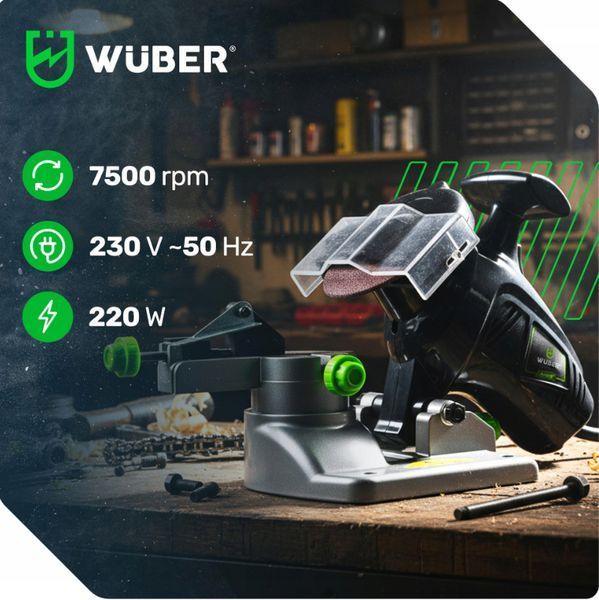 Верстат для заточування ланцюгів 220W Wuber (Польща) 2791833996 фото